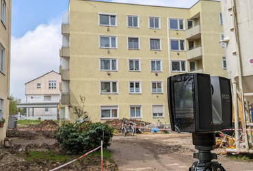 Digitales Aufmaß für eine serielle Fassadensanierung in München