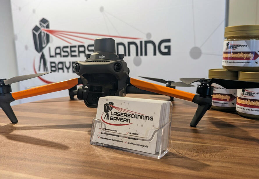 Drohnenvermessung und 3D Laserscanning von Laserscanning Bayern. Moderne Technik für präzise Vermessung und digitale Bestandsaufnahme.