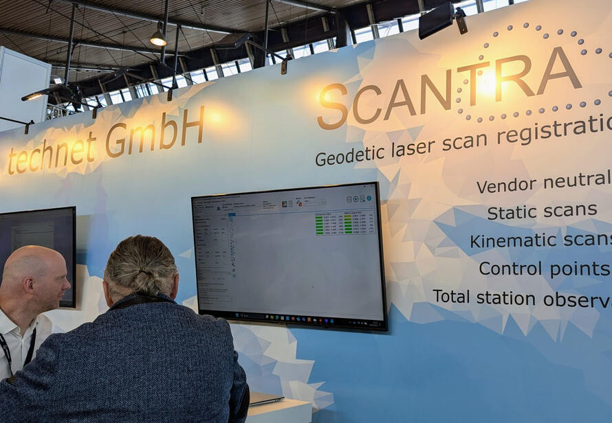 Technet Scantra auf der Intergeo 2024. Software zur präzisen Registrierung und Verarbeitung von Punktwolken für moderne Vermessungsprojekte.