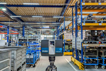 Laserscanning einer Industriehalle in Ingolstadt