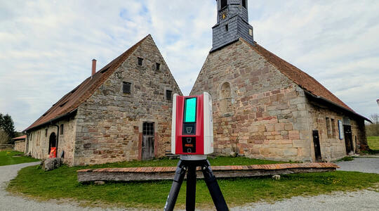 3D-Vermessung eines denkmalgeschützten Klosters in Thüringen