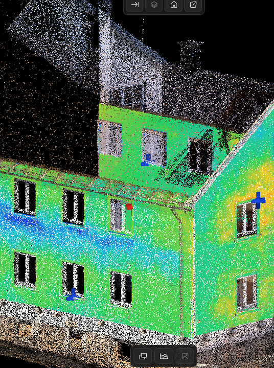 Flächenanalyse von Punktwolken für Fassaden und Holzbau