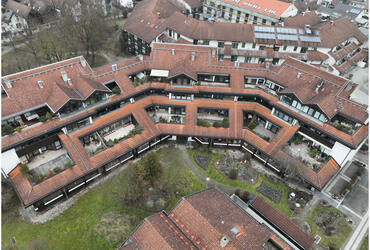 Dachvermessung einer Wohnanlage per Drohne