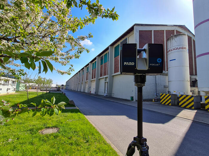 3D-Scan eines 250m Salzlagers mittels Laserscanner
