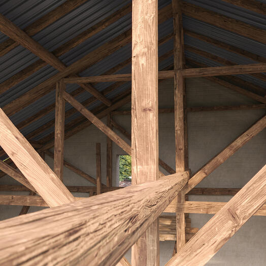 Verformungsgerechtes 3D-Modell eines Stadels auf Grundlage einer Punktwolke